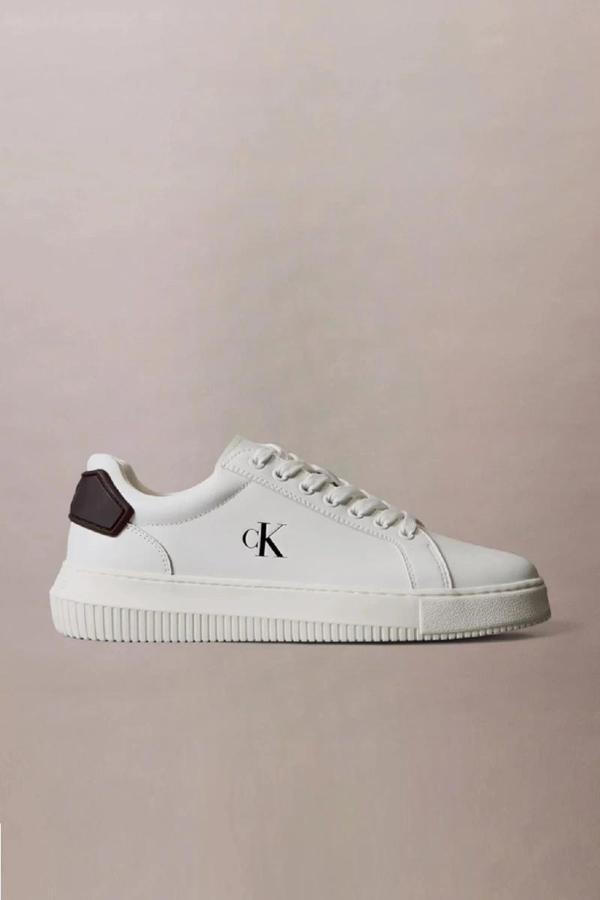 Calvin Klein Jeans Kalın Tabanlı Arma Detaylı Deri Erkek Siyah  Sneaker YM0YM01296-01W - Image 1