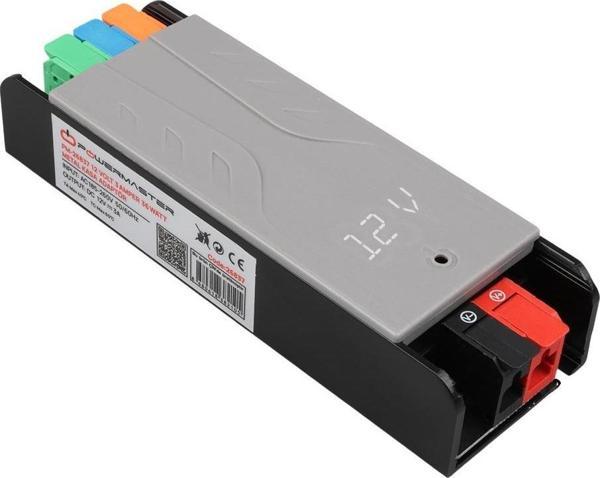 PowerMaster PM-26837 12 Volt 3 Amper 36 Watt Slim Metal Kasa Adaptör Voltaj Göstergeli 128x42x27mm - Image 1