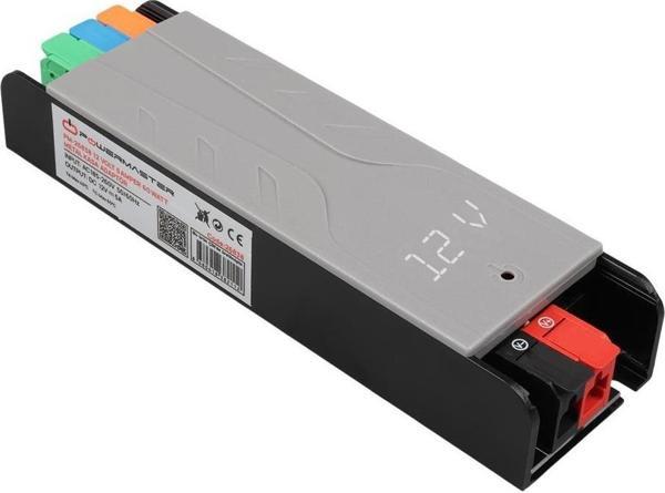 PowerMaster PM-26838 12 Volt 5 Amper 60 Watt Slim Metal Kasa Adaptör Voltaj Göstergeli 148x43x27mm - Image 1