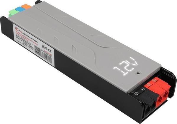 PowerMaster PM-26844 12/24/36/48 Volt 8.4 Amper 200 Watt Metal Kasa Kademeli Adaptör Voltaj Göstergeli 189x51x27mm - Image 1