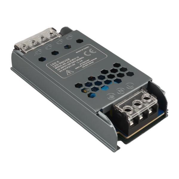 Ledx ALN-M12125 12 Volt 12.5 Amper 57x24x12mm Ultra Slim Metal Kasa Adaptör - Image 1