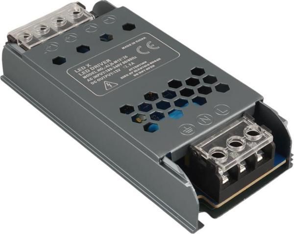 Ledx ALN-M12125 12 Volt 12.5 Amper 57x24x12mm Ultra Slim Metal Kasa Adaptör - Image 1