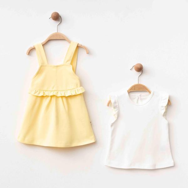 FIRFIRLI BODY ELBİSE SET Sarı - Image 1