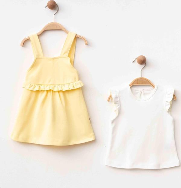 FIRFIRLI BODY ELBİSE SET Sarı - Image 1