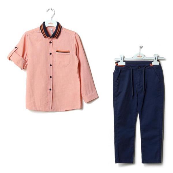 GARNİLİ GÖMLEK CHINO PANTOLON TAKIM Oranj - Image 1