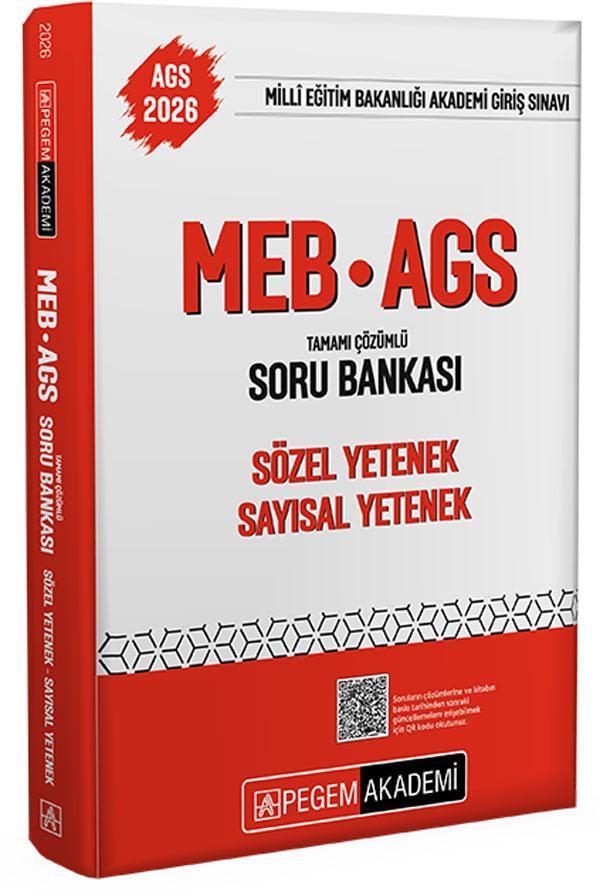 2026 MEB-AGS Soru Bankası Tamamı Çözümlü Sözel Yetenek Sayısal Yetenek - Pegem Akademi Yayıncılık - Image 1