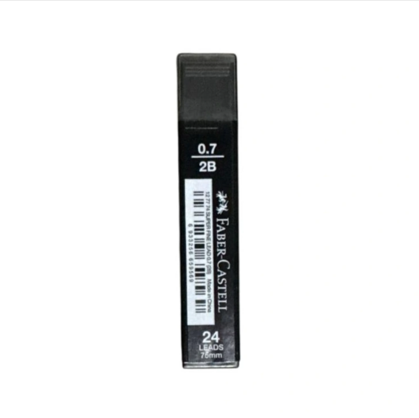 Süper Fine Kurşun Kalem Ucu (Min) T. Black 0.7mm 2B 75mm 24 Lü Tüp 12 adet (1 kutu) - Image 1