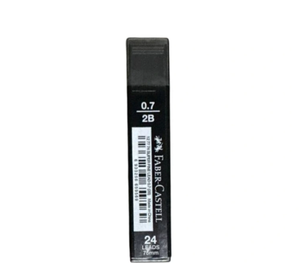 Süper Fine Kurşun Kalem Ucu (Min) T. Black 0.7mm 2B 75mm 24 Lü Tüp 12 adet (1 kutu) - Image 1