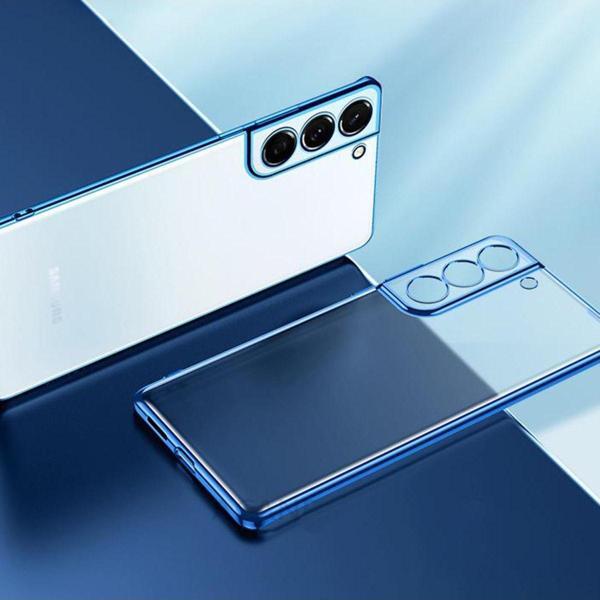 Coverzone Galaxy S21 Plus Ile Uyumlu Kılıf Dört Köşeli Lazer Şeffaf Mavi - Image 1