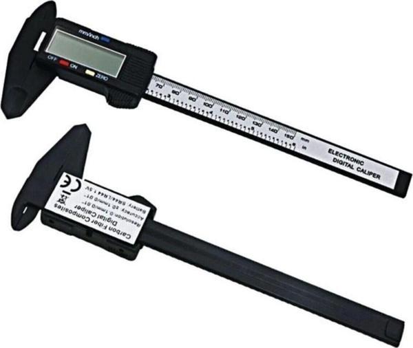 150 Mm Dijital Kumpas Elektronik Fiber Karbon Kaplı Plastik - Kumpas (5060) - Image 1