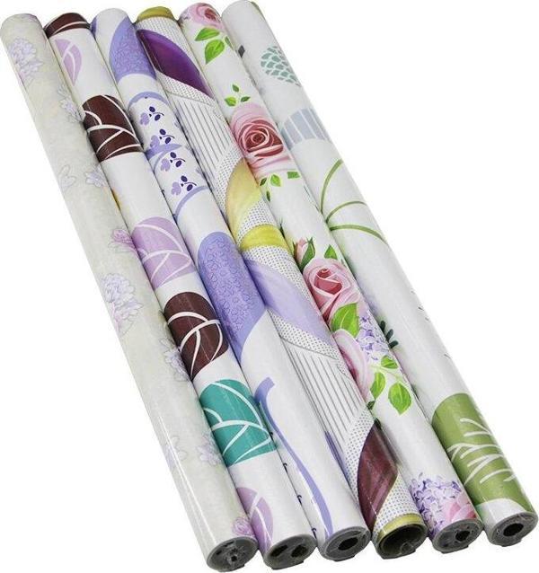 RENKLİ ÇİÇEKLİ - DESENLİ 45CM X 2MT FOLYO YAPIŞKANLI DUVAR KAĞIT (5060) - Image 1