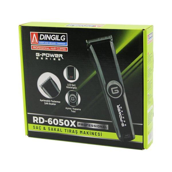 SAÇ SAKAL KESME - TRAŞ MAKİNESİ FİŞ ŞARJLI=LED GÖSTERGE AYARLI BIÇAK=0.1-05MM RD-6050X G-POWERG-PLUS (5060) - Image 1