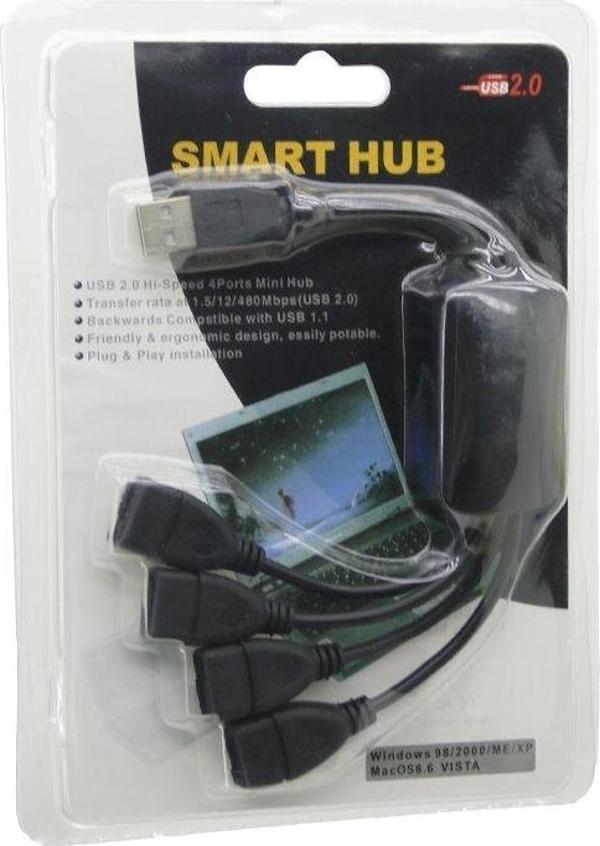 4 PORT USB HUB USB ÇOĞALTICI AKTARIM HIZI: 1.5/12/480Mbps / USB 2.0=YÜKSEK HIZ (5060) - Image 1