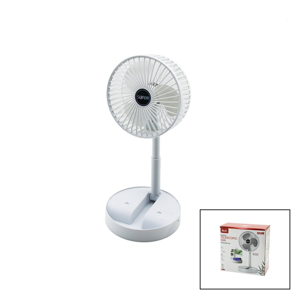 MASA ÜSTÜ VANTİLATÖR USB ŞARJLI KATLANIR FAN=16.4CM - UZAYAN AYAK=12.5-19CM 180 DERECE DÖNEBİLEN TELEFONLUKLU BWFN-11 (5060) - Image 1