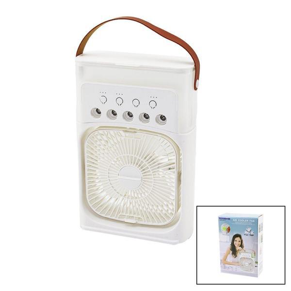 3İN1 HAVA NEMLENDİRME - FAN - GECE LAMBASI MASA ÜSTÜ BUZLU VANTİLATÖR 360 DERECE USB ŞARJ 3KADEME HIZ (5060) - Image 1
