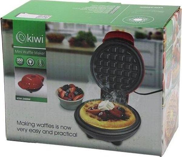 KİWİ KSM-2400W MİNİ WAFFLE MAKİNESİ 350W ÇAP:12CM OTOMATİK TERMOSTAT YAPIŞMAZ PLAKAGÜÇ GÖSTERGE IŞIK (5060) - Image 1