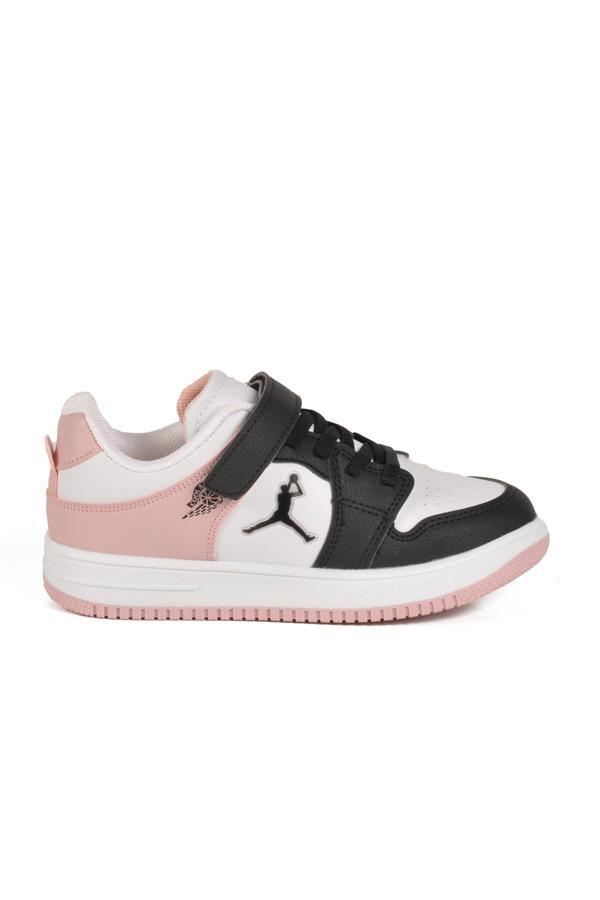 Pudra Cırtlı Kız Çocuk Sneaker Haykat Kısa F - Image 1