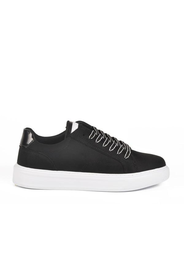 Siyah Süet Bağcıklı Hafif Erkek Sneaker 539 M - Image 1
