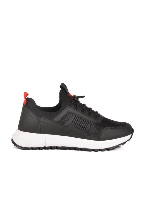 Siyah Kırmızı Hafif Esnek Kilit Bağcıklı Unisex Spor Ayakkabı Nans 6006 G - Image 1