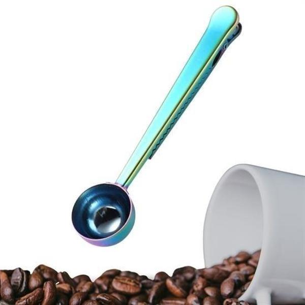 BUFFER® Mandallı Kahve Ölçü Kaşığı Renkli Çok Fonksiyonlu Paslanmaz Çelik Kaşık - Image 1