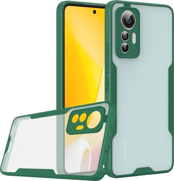 Coverzone Xiaomi Mi 12 Lite Ile Uyumlu Kılıf Pastel Renkli Kenar Perfe Tpu Silikon Kılıf Koyu Yeşil - Image 1