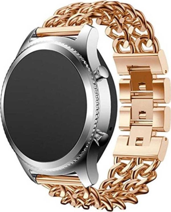 Coverzone Galaxy Watch Gear S3 Zincir Desenli Metal Kordon - Image 1