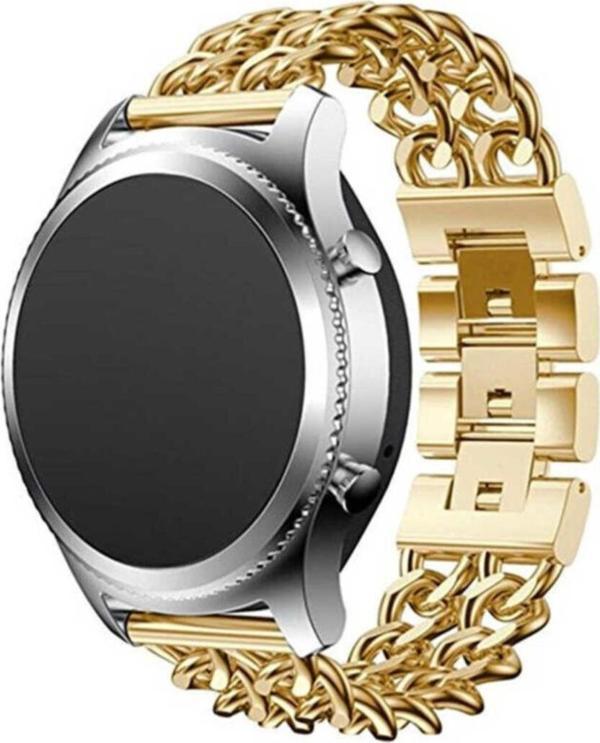 Coverzone Galaxy Watch Gear S3 Zincir Desenli Metal Kordon - Image 1