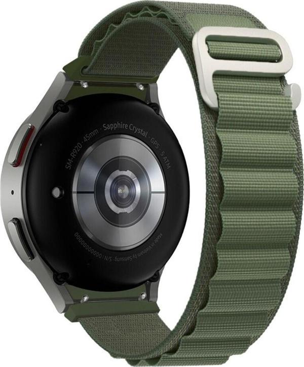 Coverzone Galaxy Watcy 42mm Ile Uyumlu Kordon Kumaş Loop Kaliteli Yedek Saat Kordonu Çift Katmanlı Kayış - Image 1