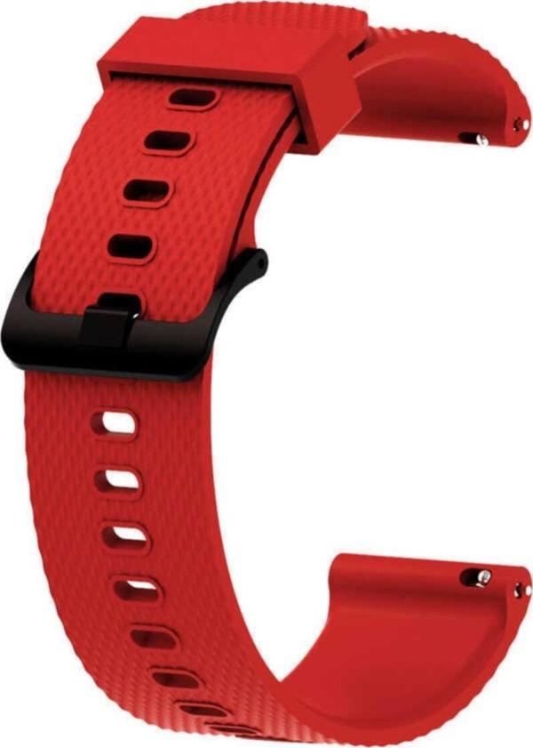 Coverzone Gear S2 20mm Milled Kayış Silikon Kordon Kırmızı - Image 1