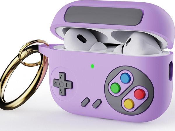 Coverzone Airpods Pro ile uyumlu Kulaklık Kılıfı Yumuşak Soft Dokunuş Retro Görünümlü Nint-endo - Image 1