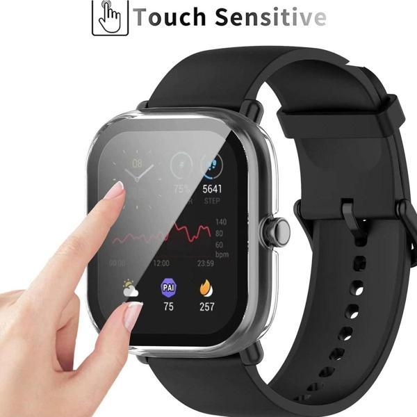 Coverzone Amazfit Gts 4 Mini Ile Uyumlu Sert Pc Kasa Koruma Gts 4 Mini Ile Uyumlu Gard Çerçeve Siyah - Image 1