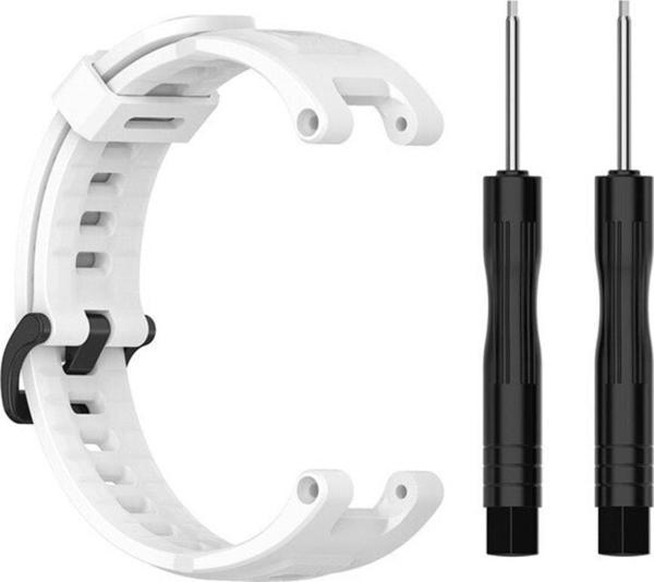Coverzone Amazfit T-rex Ile Uyumlu Solitude Spor Profesyonel Silikon Kordon Beyaz - Image 1