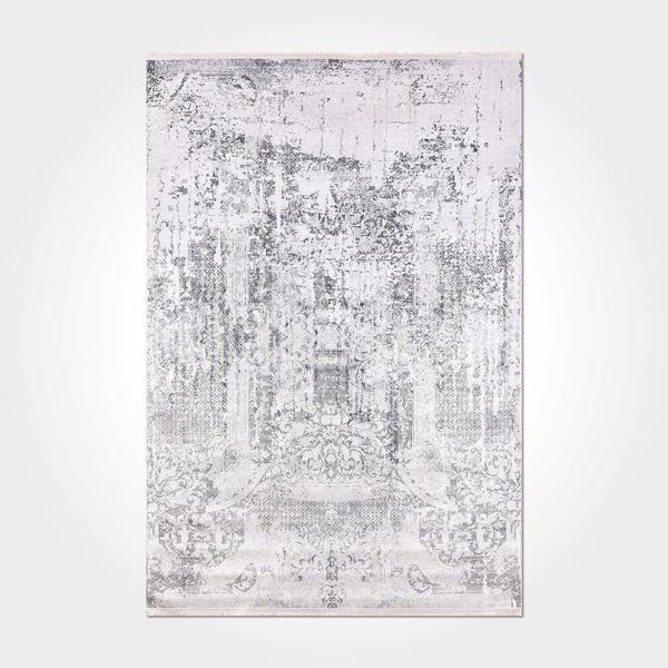 Serenity Modern Gri Pamuk Dikdörtgen Modern Desenli Pamuk Makinada Yıkanabilir Hav Toz Vermez Leke Tutmayan Kaymaz Taban Dijital Makine Baskı Salon Yolluk Mutfak Halı - Image 1