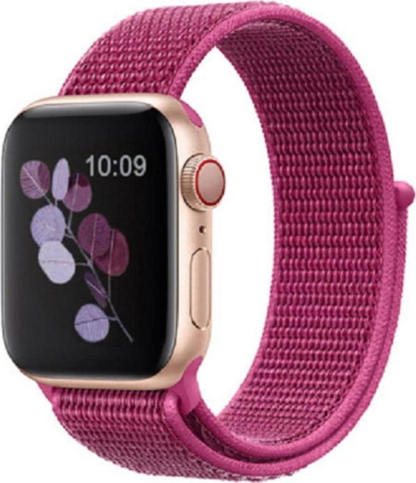 Coverzone Apple Watch 38-40mm Bilekli Kumaş Kayış Kordon Mor Fabric - Image 1