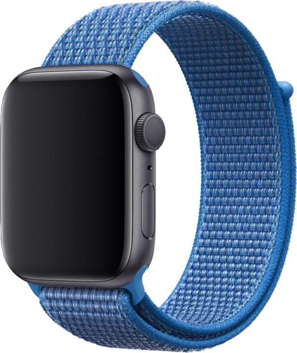 Coverzone Apple Watch 38mm Uyumlu Kayış Spor Loop Kordon Mavi - Image 1