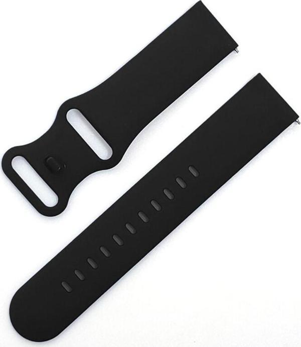 Coverzone Apple Watch 6 Ile Uyumlu Kayış Yumuşak Çift Tokalı 38-40mm Termoplastik Kordon Siyah - Image 1