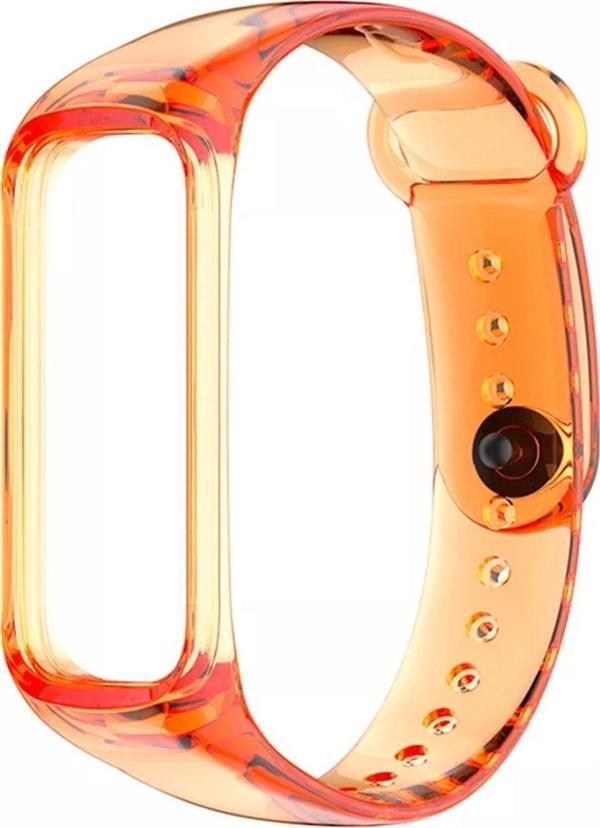 Coverzone Galaxy Fit 2 Sm-r220 Ile Uyumlu Kordon Correa Delikli Termoplastik Kayış Turuncu - Image 1