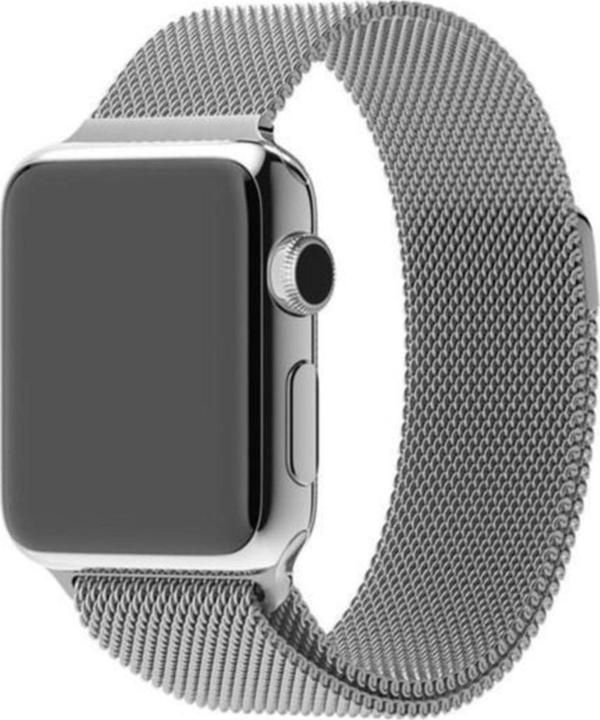 Coverzone Apple Watch Için 42mm Mıknatıslı Metal Kayış Kordon Gümüş Ent - Image 1
