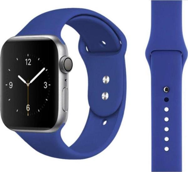 Coverzone Apple Watch Için 42mm Saat Kayışı Ent Mavi Koyu Kaliteli Termoplastik - Image 1