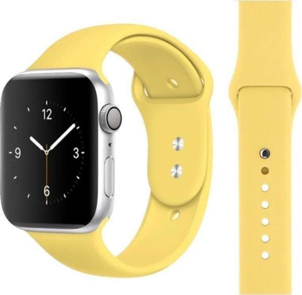 Coverzone Apple Watch Için 42mm Saat Kayışı Ent Sarı Kaliteli Termoplastik - Image 1