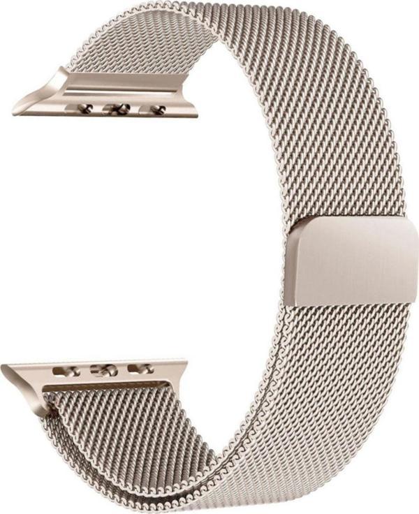 Coverzone Apple Watch Için 44mm Mıknatıslı Metal Kayış Kordon Rose Gold - Image 1