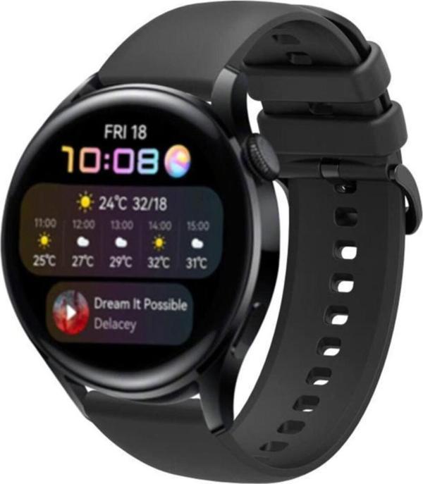 Coverzone Galaxy Gear S3 Kayış Termoplastik Perforated Kordon Siyah - Image 1