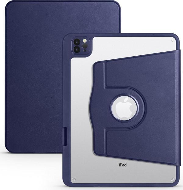 Coverzone Apple Ipad Pro 11 2018 Ile Uyumlu Kılıf Z- Termik Kalem Bölmeli Dönebilen Standlı Kılıf Lacivert - Image 1