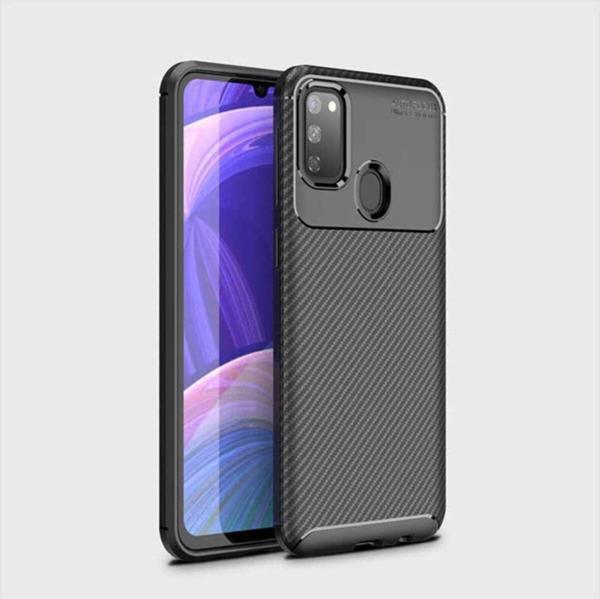 Coverzone Galaxy M21 Kılıf Karbon Delüx Tpu Silikon Siyah - Image 1