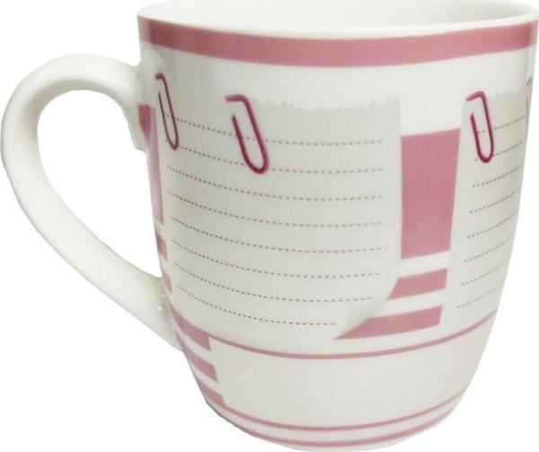 Coverzone Beyaz Seramik 350ml Desenli Kupa - Image 1