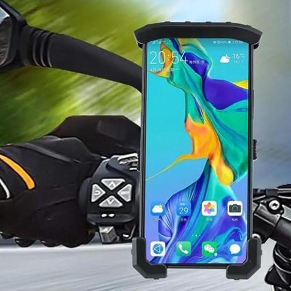 Coverzone Bisiklet Motosiklet ve Scooter için Gidon Uyumlu Telefon Tutucu 4.5-7.2 inch Kolay Kurulum A-551-BY - Image 1