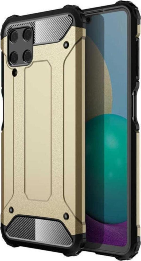 Coverzone Galaxy M32 Kılıf Kılıf Shockproof Slikon Zırh Gold - Image 1
