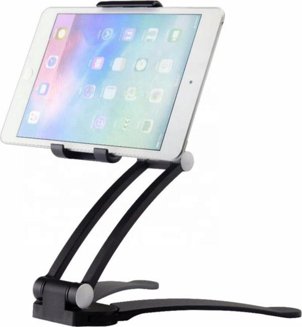 Coverzone Çok Fonkisyonlu Tablet-Telefon Tutacağı Mutfak Masaüstü Dolap Duvar Montaj Tutucu Standı Siyah - Image 1