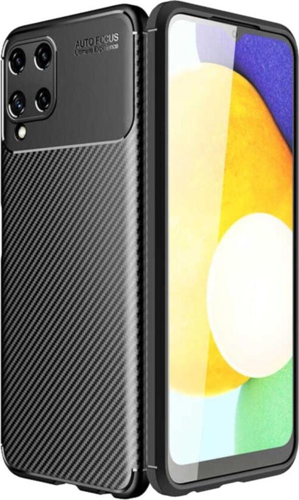 Coverzone Galaxy M32 Uyumlu Kılıf Karbon Delüx Tpu Silikon Siyah - Image 1