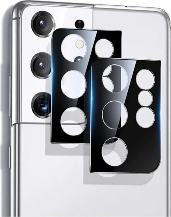 Coverzone Galaxy S21 Ultra Için Uyumlu 3d Curve Kamera Camı Siyah - Image 1